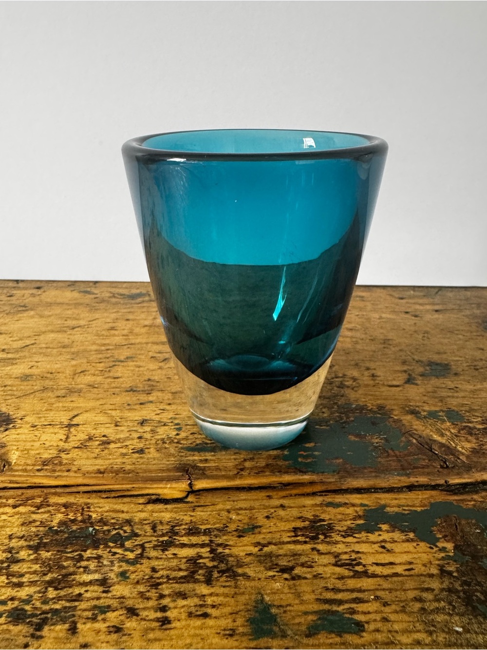 Teal Glass Tumbler or Vase